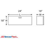 Underbody Toolbox w/ Drop Down Front Door & T Style Lock Handle, Diamond Plate - RDS