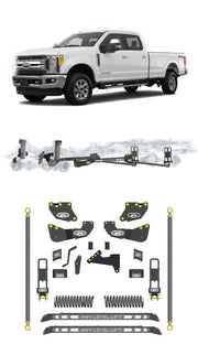 Any Level 4.5" Static Lift - Base System: F-250/F-350, Single Rear Wheel (2017-2019) Any Level Lift
