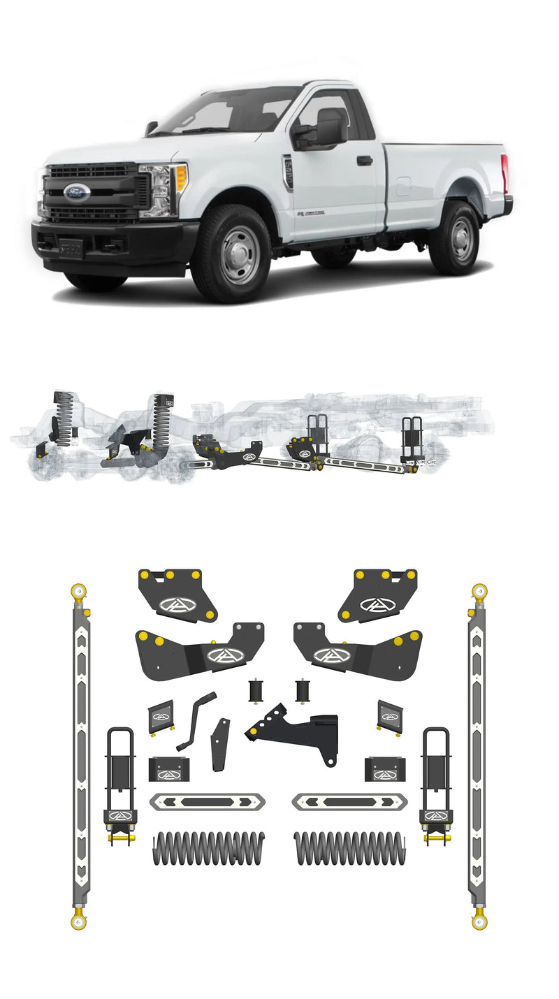 Any Level 4.5" Static Lift - Base System: F-250/F-350, Single Rear Wheel (2017-2019) Any Level Lift
