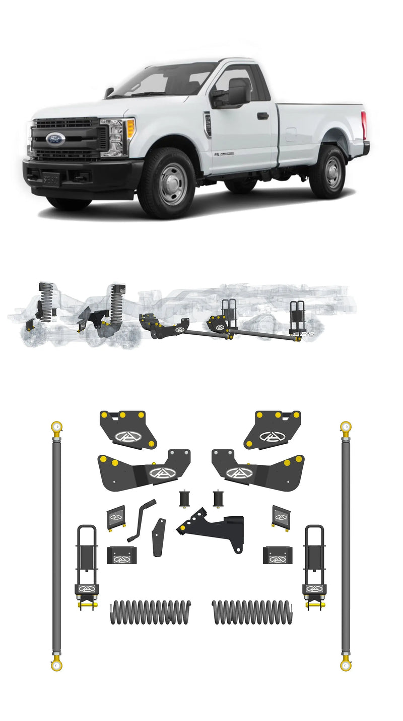 Any Level 4.5" Static Lift - Base System: F-250/F-350, Single Rear Wheel (2017-2019) Any Level Lift