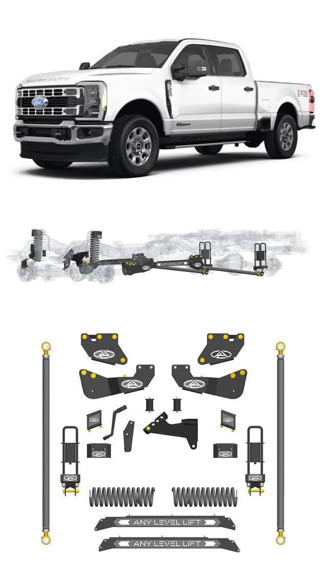 Any Level 5.5" Static Lift - Base System: F-250/F-350, Single Rear Wheel (2023+) Any Level Lift