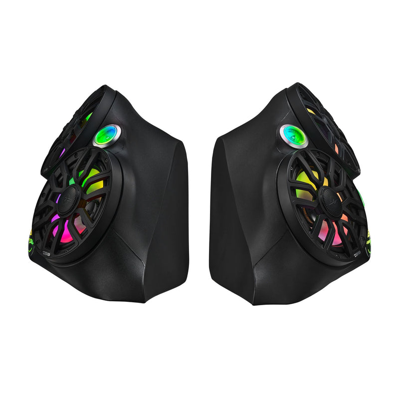 Polaris Slingshot Dual Front Fender 8” Loaded Speaker Pods with Digital LED Lighting