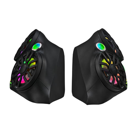 Polaris Slingshot Dual Front Fender 8” Loaded Speaker Pods with Digital LED Lighting