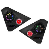 Polaris Slingshot Front Kick Empty Panel Pods With Digital LED Lights fits 2 x 6.5" Speakers and 2 x 3.8" Bullet Tweeters | 2015 - Current