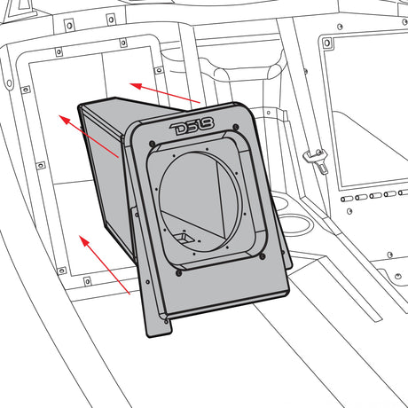 Polaris Slingshot Rear Sealed 10" Subwoofer Enclosure | Fits Either Passenger or Driver Side | 2015 - Current