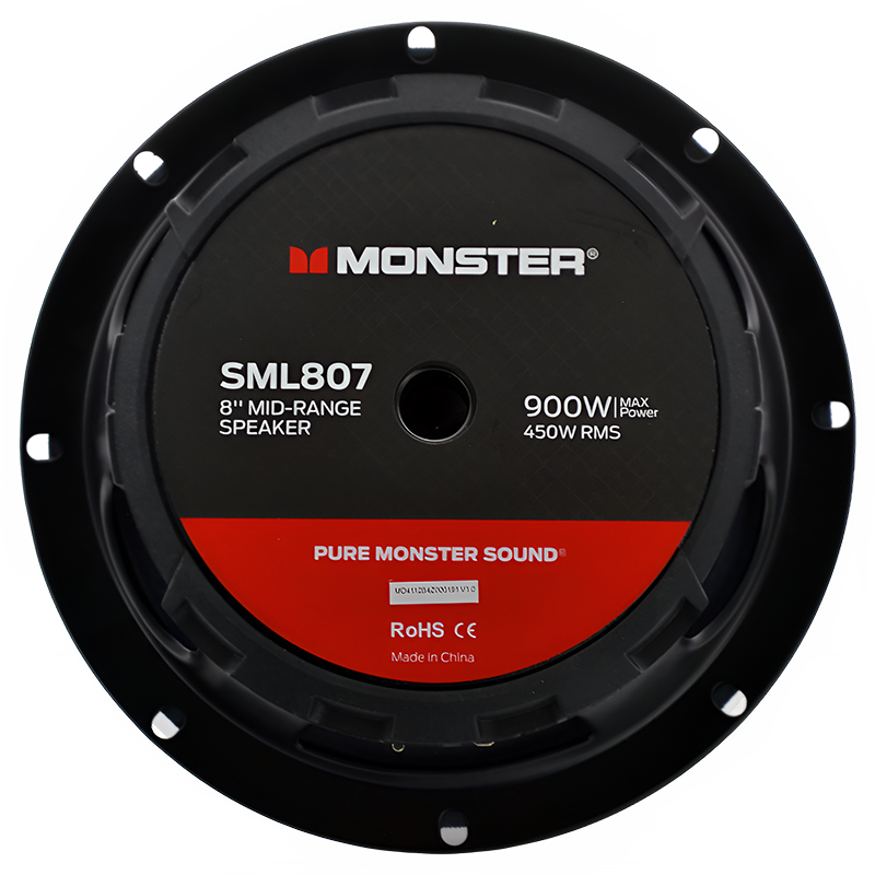 Monster SML807 8" 450W RMS Midrange Speaker 8-Ohm (Single) Monster Audio