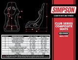 Simpson Racing Club Series Composite Seat