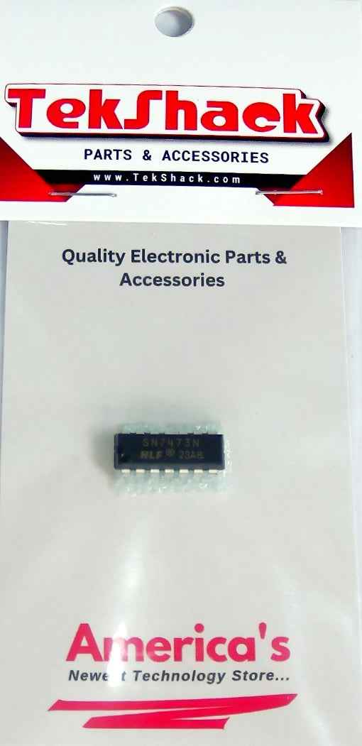 Flip Flop 2 Element JK Type 1 Bit Negative Edge 14-DIP (0.300", 7.62mm) SN74LS73AN TekShack