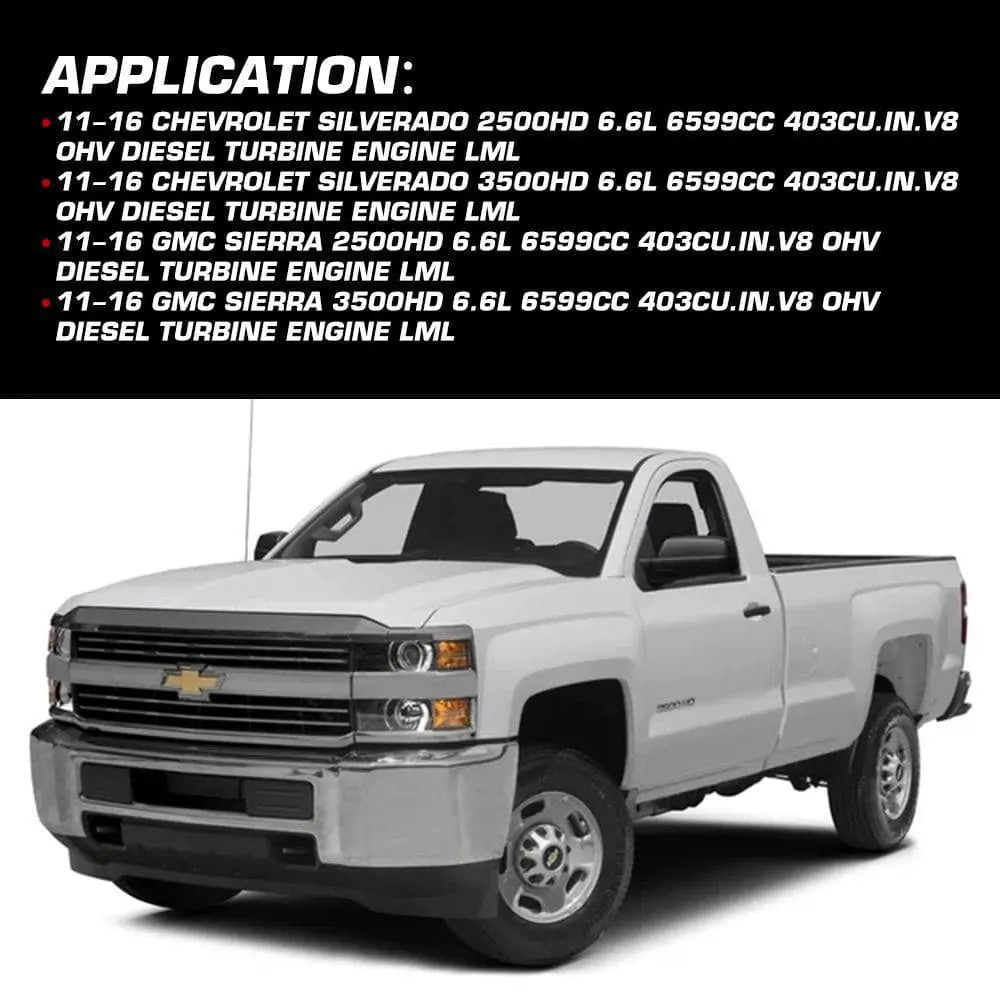SPELAB 2011-2016 GMC Chevy LML 6.6L Duramax EGR Valve Cooler Delete Kit Black Off Plate
