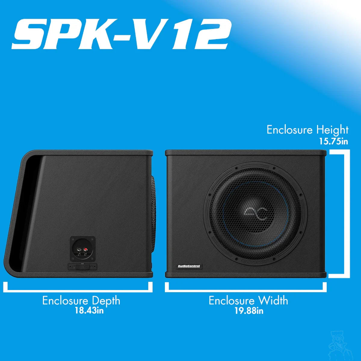 AudioControl Spike Series 8"/10"/12" Vented Subwoofer Enclosure AudioControl