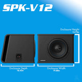 AudioControl Spike Series 8"/10"/12" Vented Subwoofer Enclosure AudioControl