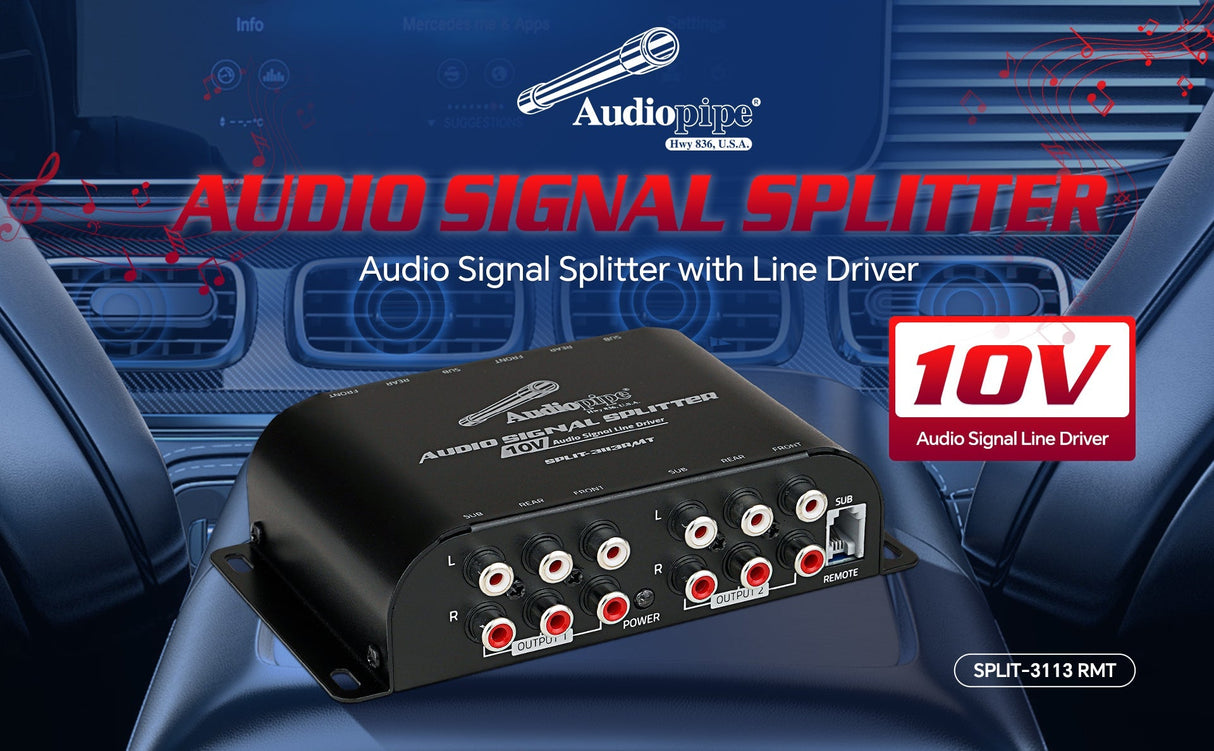 Audio Signal Splitter (SPLIT-3113RMT） Audiopipe