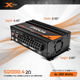 PRV Audio SQ1000.4 4 Channel Mini Amplifier 2 Ohm