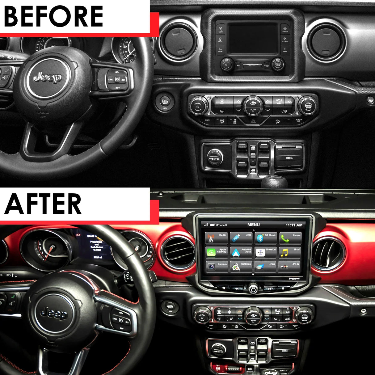 Stinger HEIGH10 10" Radio Fully Integrated Kit W/ Vehicle And Off-Road  I '18-'23 Jeep JL Wranglers/ '20-'23 Jeep JT Gladiators