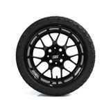 SS Wheels Alpha 14x7 Gloss Black & X Comp A/T Tire Package