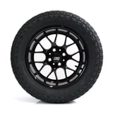 SS Wheels Alpha 14x7 Gloss Black & X Comp A/T Tire Package