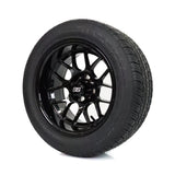 SS Wheels Alpha 14x7 Gloss Black & X Comp H/T Tire Package