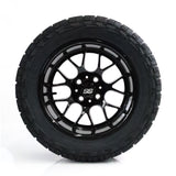 SS Wheels Alpha 14x7 Gloss Black & X Comp X/T Tire Package