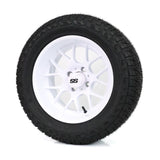 SS Wheels Alpha 14x7 Gloss White & X Comp A/T Tire Package