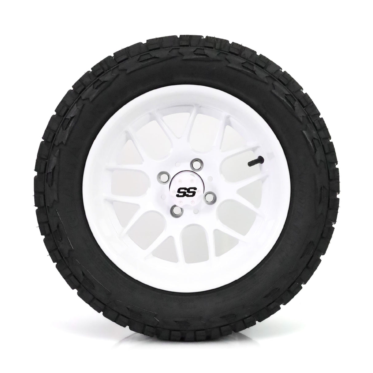SS Wheels Alpha 14x7 Gloss White & X Comp X/T Tire Package