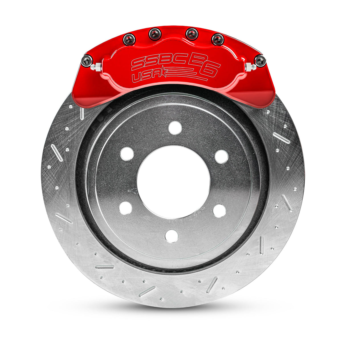 American Made B6-Brawler Direct Fit Billet Aluminum Rear Caliper Upgrade Kit. Red A414-21R