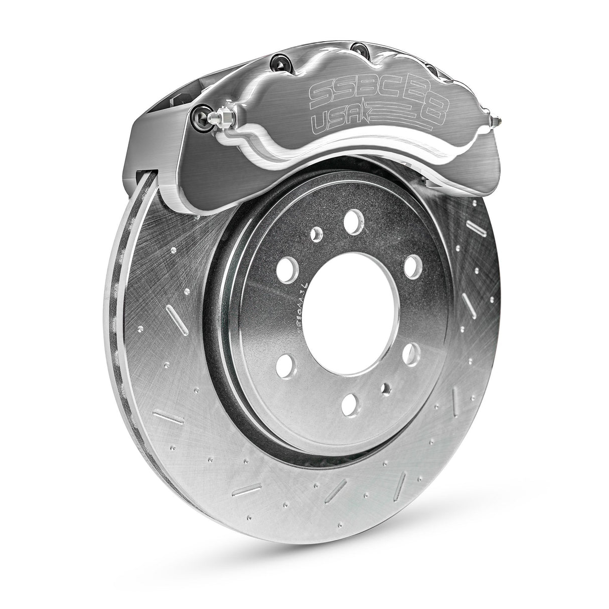 American Made B8-Brawler 8 Piston Direct Fit Front Caliper Disc Brake Kit W/DS Rotors. Clear A414-20-DS