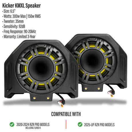2020-2026 Polaris® RZR Pro R / Turbo R / Pro S / Pro XP 6.5" Rear-Hump Speaker-Pods