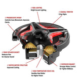 SSV Works V6 6.5in Weatherproof Powersports RGB Full-Range Speakers for UTV's, Boats, RV and more (pair)