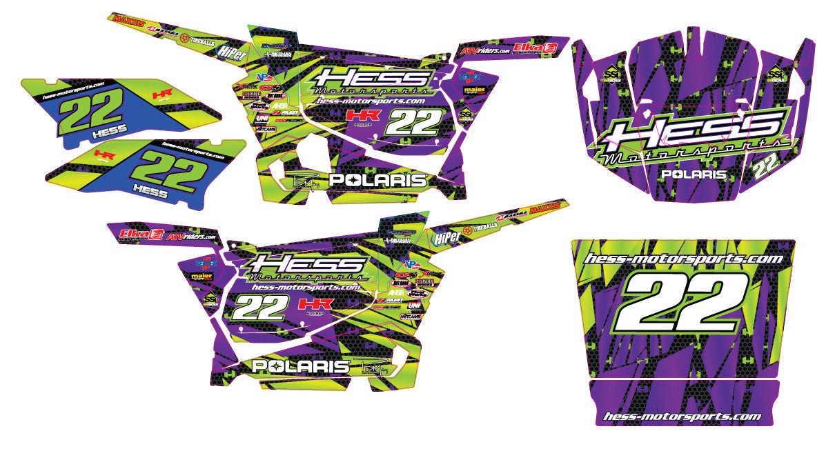 Polaris RZR XP 900 Graphic Kit - Hess Motorsports Custom Kit