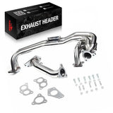Exhaust Header/Catback w/ Downpipe Up-pipe All-In-One Kit for 2002-2006 Subaru Impreza WRX/STI Flashark