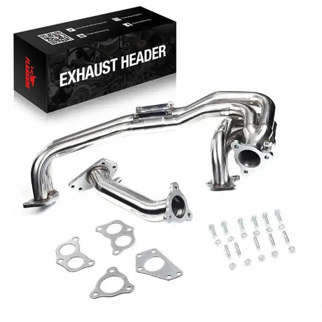 Exhaust Header/Catback w/ Downpipe Up-pipe All-In-One Kit for 2002-2006 Subaru Impreza WRX/STI Flashark