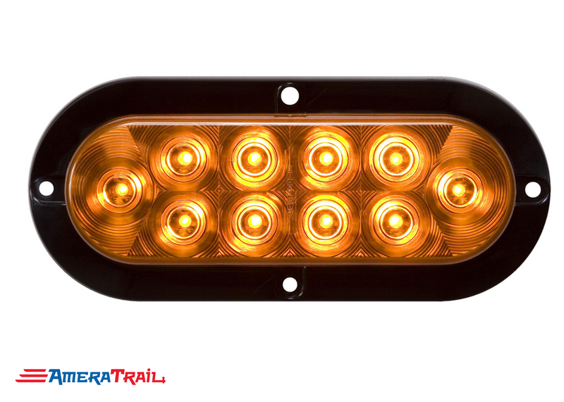 Amber Surface Mount 6" Oval LED, Side/Parking Marker, Optronics