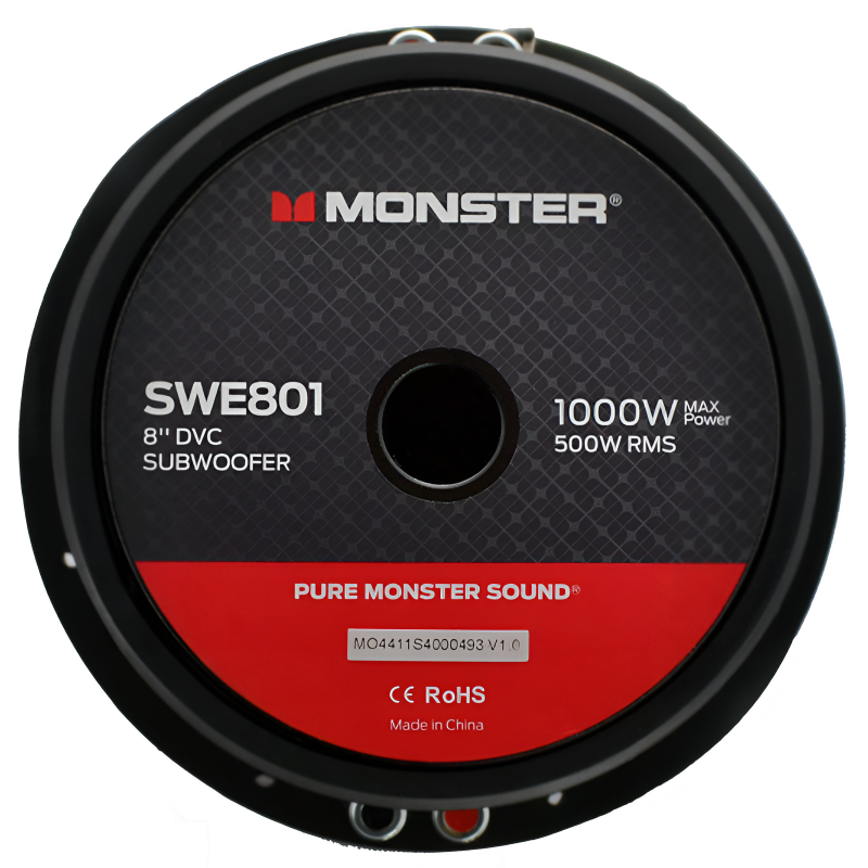 Monster SWE801 8″ 500W RMS Subwoofer DVC 4-Ohm Monster Audio