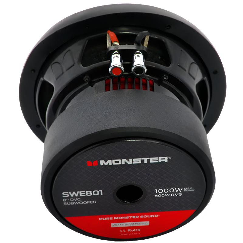 Monster SWE801 8″ 500W RMS Subwoofer DVC 4-Ohm Monster Audio