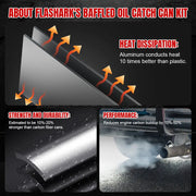 For 2013-2020 Subaru BRZ/Toyota 86/Scion FR-S Baffled Oil Catch Can PCV Side Flashark