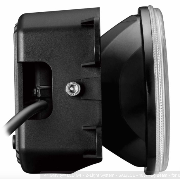 4" Gravity® LED G4- 2 Light System- SAE/ECE- 10W Fog Beam | '07-'09 JK Wrangler