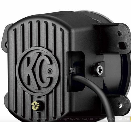 4" Gravity® LED G4- 2 Light System- SAE/ECE- 10W Fog Beam | '07-'09 JK Wrangler