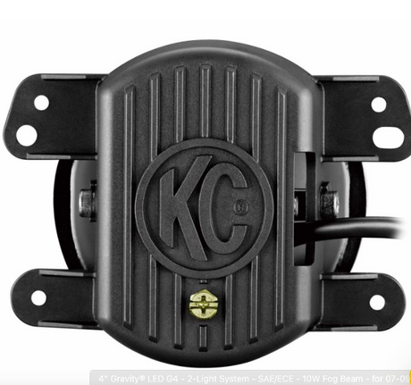 4" Gravity® LED G4- 2 Light System- SAE/ECE- 10W Fog Beam | '07-'09 JK Wrangler