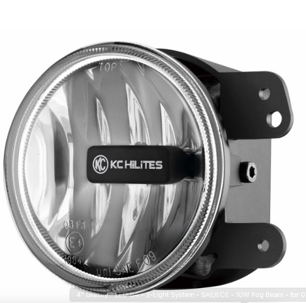 4" Gravity® LED G4- 2 Light System- SAE/ECE- 10W Fog Beam | '07-'09 JK Wrangler
