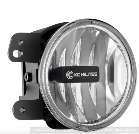 4" Gravity® LED G4- 2 Light System- SAE/ECE- 10W Fog Beam | '07-'09 JK Wrangler