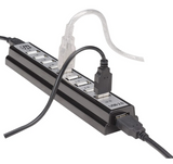 Hi-Speed USB Desktop Hub with 10 USB 2.0 Type-A Ports TekShack