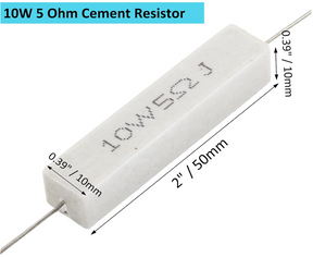 Resistors 5 Ohm 10 Watt Ceramic 5% TekShack