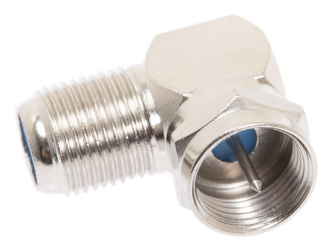 F-Type Male to F-Type Female Right Angle Adapter TekShack