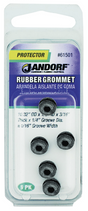 Jandorf 61501 Grommet, 1/8 in ID, 11/32 in OD, Rubber, Black, 3/16 in Thick Panel Jandorf