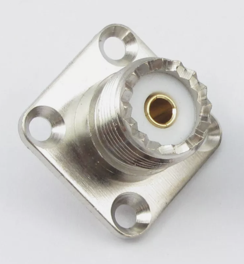 UHF Female jack SO239 SO-239 Socket Panel Mount Chassis Connector Square Solder TekShack