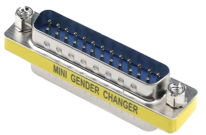 MEIRIYFA DB25 25 Pin Gender Changer D-SUB 25Pin Coupler Serial Cable Gender Changer RS232 VGA Adapter Connetor for Applications Pack of 2 (Male to Male) TekShack