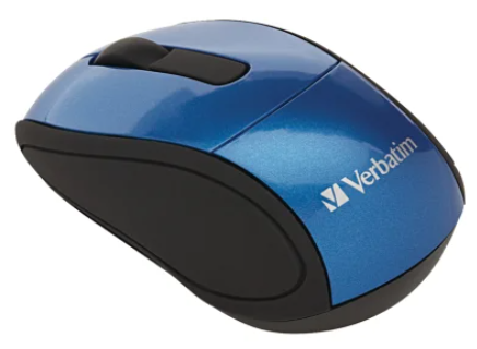 Verbatim® Mini Travel Cordless Optical Mouse – 2.4GHz Wireless, 3-Button, Blue TekShack