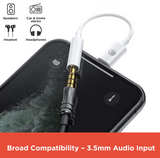 RadioShack "Dongle" Lightning Male to 3.5MM Male MFI White Adapter 1202263 Radio Shack