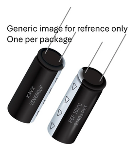 47UF 25V Radial Electrolytic Capacitor TekShack