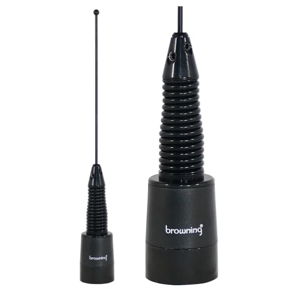 Browning® 160W Wide-Band Antenna – 380–520 MHz with NMO Mount (Black) Browning